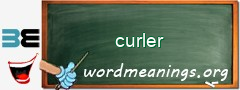 WordMeaning blackboard for curler